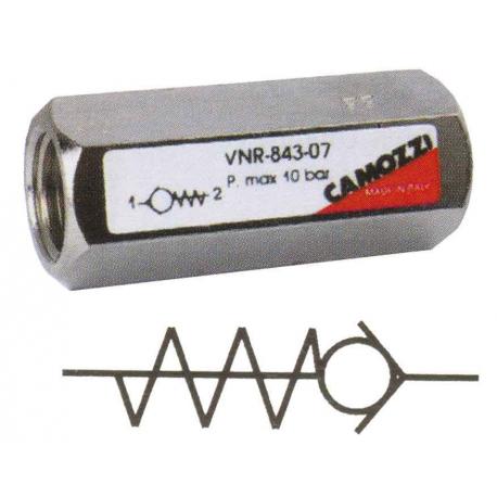 Valvola Ritegno Ottone Camozzi f.f.gas 1/4 - VNR-843-07