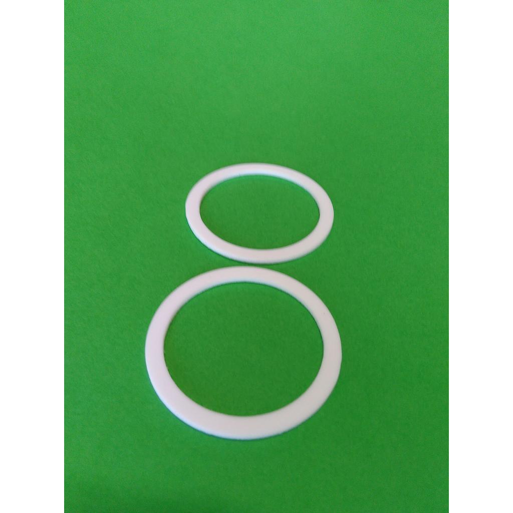 Guarnizione in Teflon diam. 57x46x1,5 mm per Indicatori di Passaggio 3/4&#34; e 1&#34; filettati - DN15/DN20/DN25 flangiati