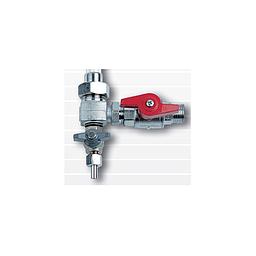 Gruppo porta-livello - Inferiore - Con Valvola a sfera in Ottone + Valvola di Scarico + Guarnizione EPDM - Attacco Gas Maschio 1/2x16mm - Art. 134