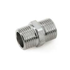 Nipplo ottone cromato, filettatura Cilindrica - 1/8" - Cod. 2501