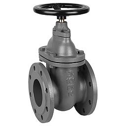 Saracinesca in ghisa grigia PN10 - Corpo piatto vite interna - Sede ottone adatta a 150°C (Max) - Flange dimensionate e forate PN6 DN100 - Fig. 106HT - Mar/Per