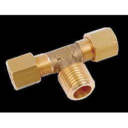 Raccordo Ottone , ogiva metallica , TEE  maschio gas centrale conico 1/8 - 06
