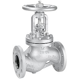 Valvola manuale DN40 PN40, corpo in acciaio carbonio 1.0619, flusso avviato, tenuta stelo a soffietto, coperchio a vite esterna, tenuta otturatore: metallica. Fig.346 - Mival