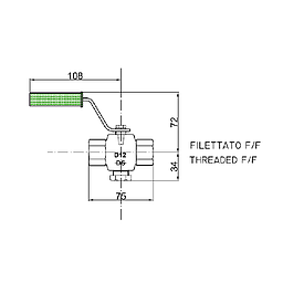 Rubinetto a Maschio - tipo DS D12 in A105 - FF 3/8" Gas