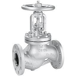 Valvola manuale DN80 PN40, corpo in acciaio carbonio 1.0619, flusso avviato, tenuta stelo a soffietto, coperchio a vite esterna, tenuta otturatore: metallica. Fig.346 - Mival