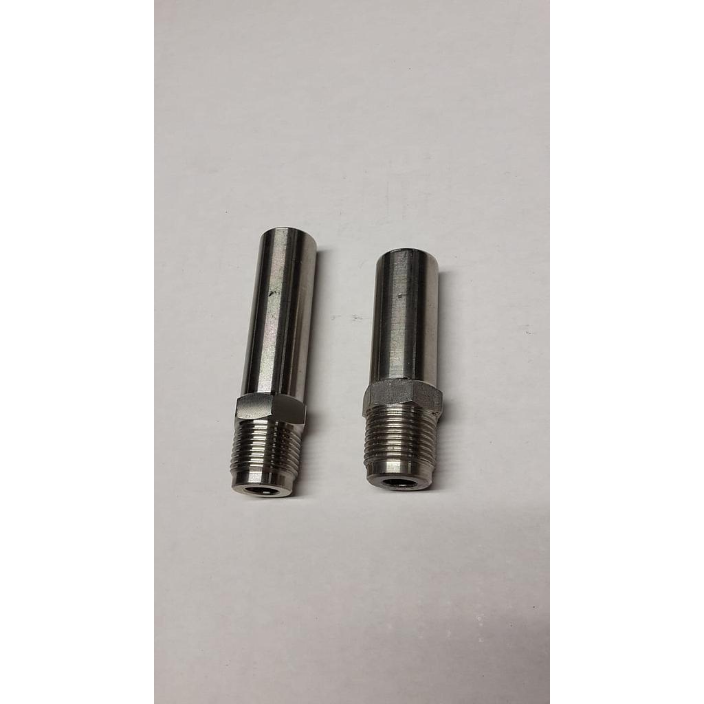 Tubetto rettificato diam. 16 mm in aisi 303 per livellette DIESSE - Lunghezza totale: 70 mm (Parte Liscia 50 mm)
