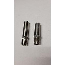 Tubetto rettificato diam. 16 mm in aisi 303 per livellette DIESSE - Lunghezza totale: 70 mm (Parte Liscia 50 mm)