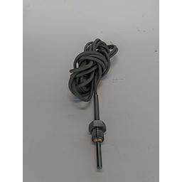 Termoresistenza PT100 - Stelo Inox Aisi 316 diametro 5 x 30mm sotto filetto - Cavo Silicone 3 mt - 3 fili - Attacco Filettato Gas Maschio 1/4" - RTDCG3A503M14