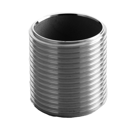 Nipplo Liscio Inox AISI 316 - Filettatura Gas Cilindrica - L=25 mm - 1/2"