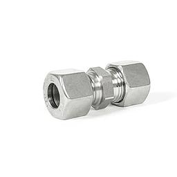 Raccordo diritto inox 316 con ogiva inox - Intermedio - tubo 10