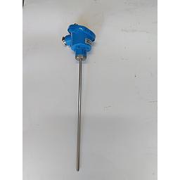 Termoresistenza PT100 - Testa B - 3 fili - Stelo liscio inox aisi 316 - 6 x 250 mm - senza attacco