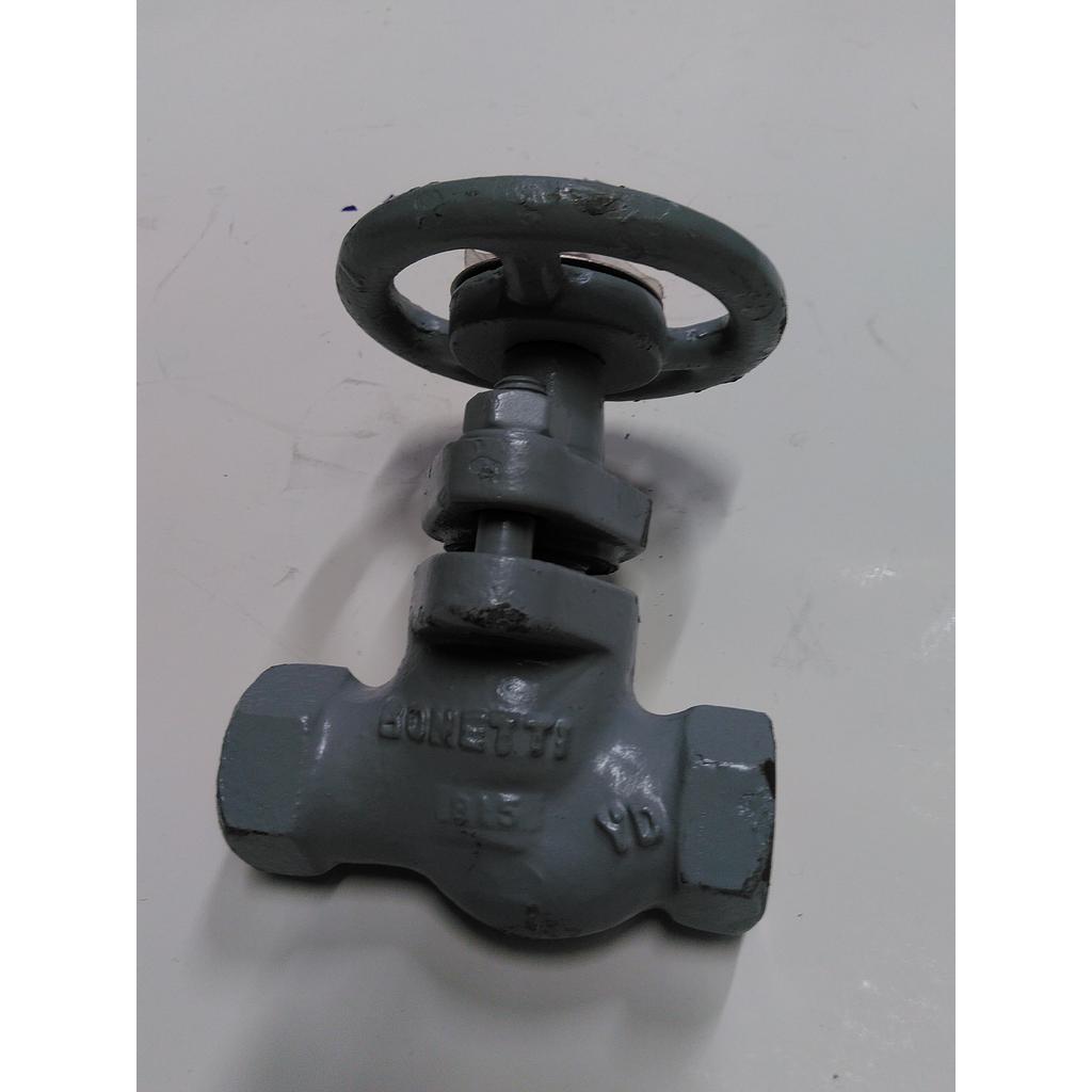 Valvola manuale a pistone, corpo in ghisa JL1040(GG25)PN16, attacchi filettati gas FF 3/8" - Bont
