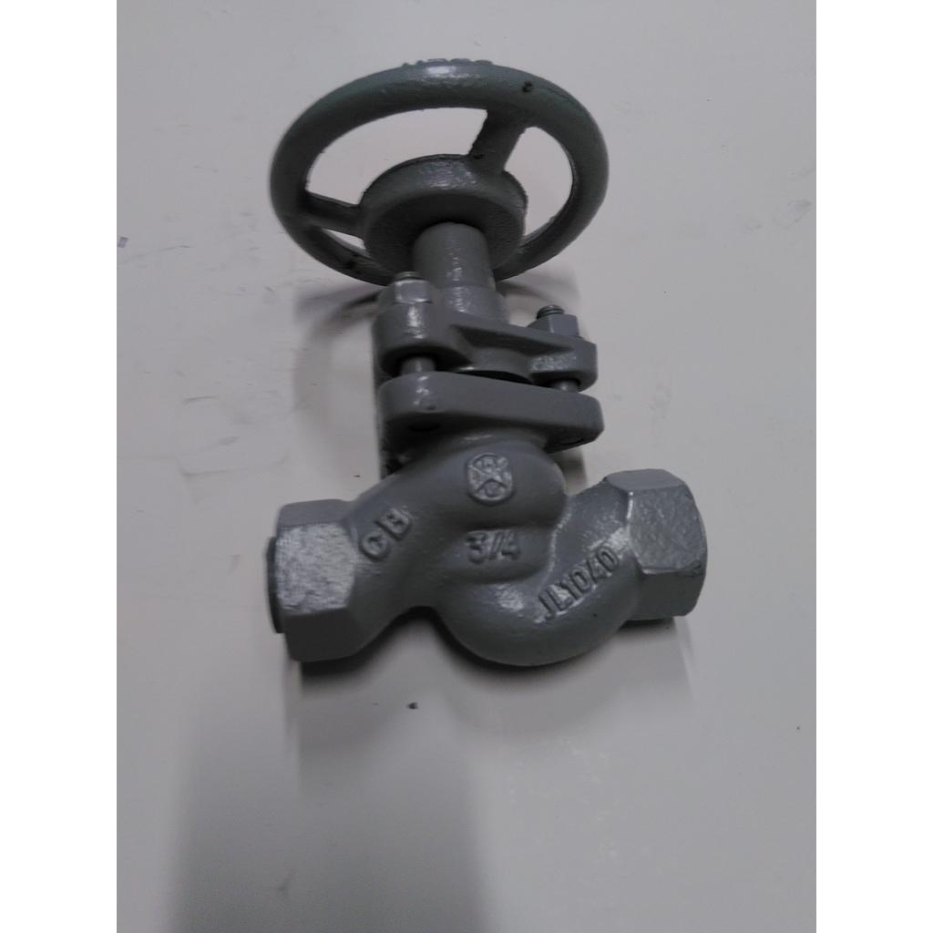 Valvola manuale a pistone, corpo in ghisa JL1040(GG25)PN16, attacchi filettati gas FF 3/4&#34; - PASSAGGIO TOTALE - Bont