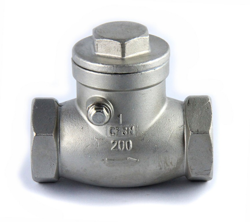 Valvola di Ritegno a Clapet, corpo inox aisi 316, tenuta metallica, attacchi FF gas 1/2"