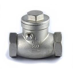 Valvola di Ritegno a Clapet, corpo inox aisi 316, tenuta metallica, attacchi FF gas 1"