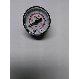 Manometro in ABS per aria compressa diam. 40 mm - Campo 0-4 Bar/Psi - attacco posteriore in ottone da 1/8" Gas Maschio