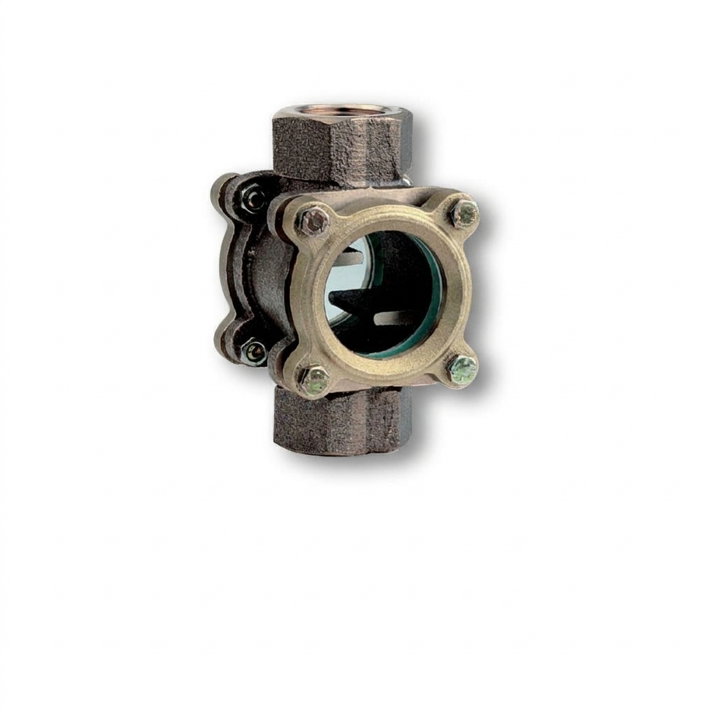 Indicatore di Passaggio - Mod. 161/B - Corpo in Bronzo - A Doppio Cristallo Temperato - 1/2"