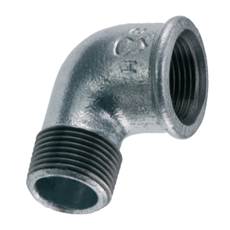 Gomito ghisa zincato MF 2 1/2&#34; Fig.92