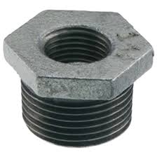 Riduzione ghisa zincata MF 1 1/4 - 3/4 Fig.241 - Filetto esterno conico - Norma ISO 9001 - EN 10242 