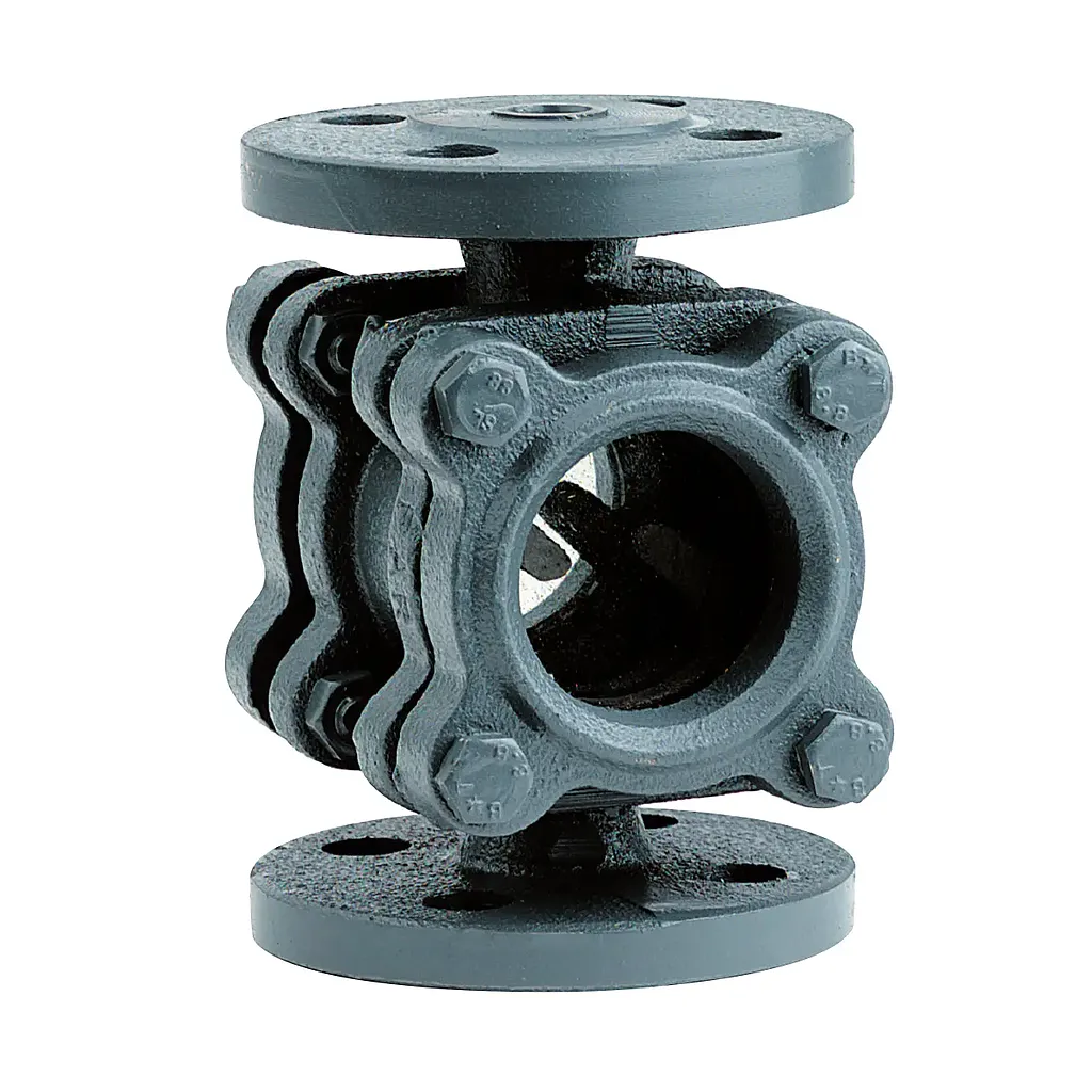 Indicatore di Passaggio - Mod. 164/A - Corpo in Ghisa Grigia EN-GJL-250 - A Doppio Cristallo Temperato - PN16 DN20