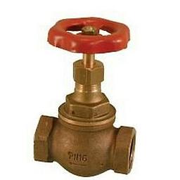 Valvola manuale a globo, corpo in Bronzo PN16, otturatore piatto con tenuta Ptfe/Grafite, attacchi filettati gas FF 2 1/2 - Fig.017B-Par.