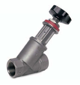 Valvola manuale a flusso libero, corpo Aisi316, otturatore inox con tenuta Ptfe/Grafite, volantino ABS, attacchi filettati gas FF 1/2 - PCIFMAN