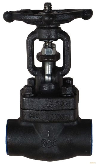 Saracinesca (Gate), corpo in acciaio carbonio A105/F6 - S800Lbs, R/Bore, attacchi filettati NPT 1/2"