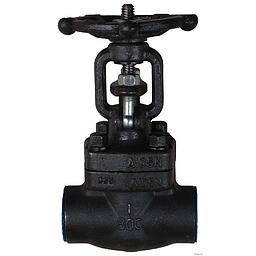 Saracinesca (Gate), corpo in acciaio carbonio A105 - S800Lbs, R/Bore, attacchi filettati NPT 1"