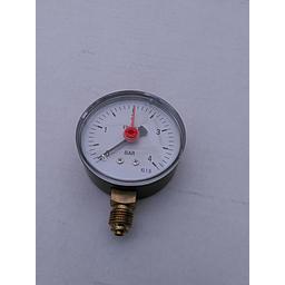 Manometro per acqua - Cassa D63 mm in ABS - attacco radiale 1/4" Gas Maschio in ottone - campo 0-4 Bar