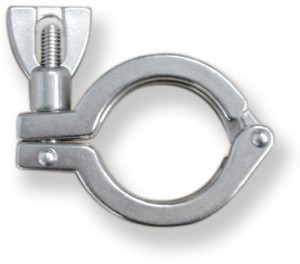 Morsetto Clamp inox Aisi 304 - 1 -&gt; 1 1/2 - Compatibile DIN (25-32-40) - Compatibile ISO (20-25-32) 3/4 -&gt; 1 1/4