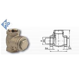 Valvola di Ritegno a Clapet, corpo in Bronzo, tenuta EPDM, attacchi filettati gas 1" - MOD. 207B05 