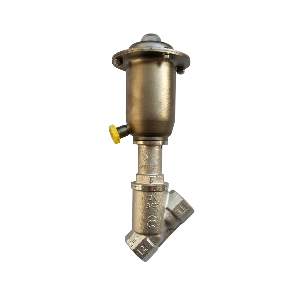 Valvola Pneumatica ON-OFF - Procom - 2 Vie - Normalmente Chiusa - Corpo in Inox AISI 316 - 1/2" - Testata in Inox AISI 304 T.50 - DP 18 bar - Mod. PCIFMCM_015_1_1