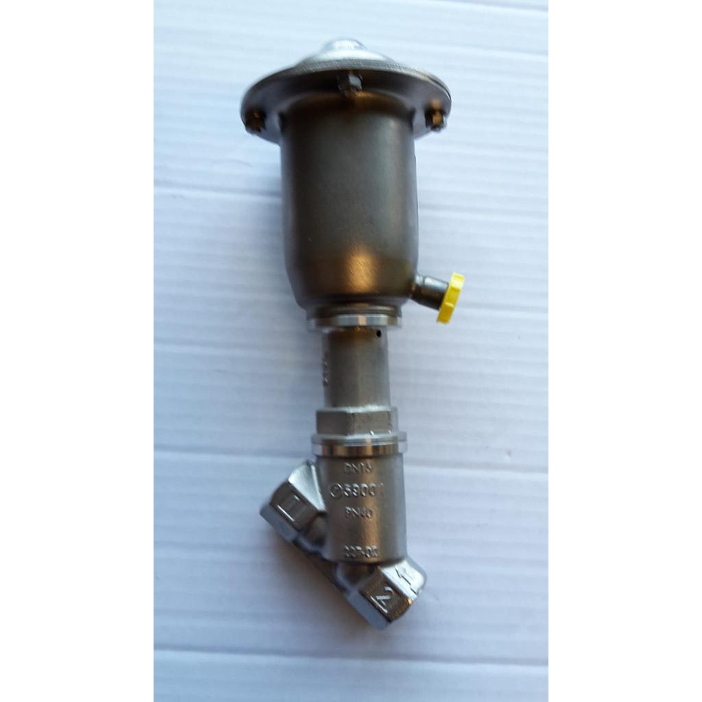 Valvola Pneumatica On-Off a flusso libero - corpo microfuso inox316L PN40 , filettato FF Gas - 1/2" - testata inox304 T50 - Press.diff.max 18 Bar - PCIFMCM_015_1_1