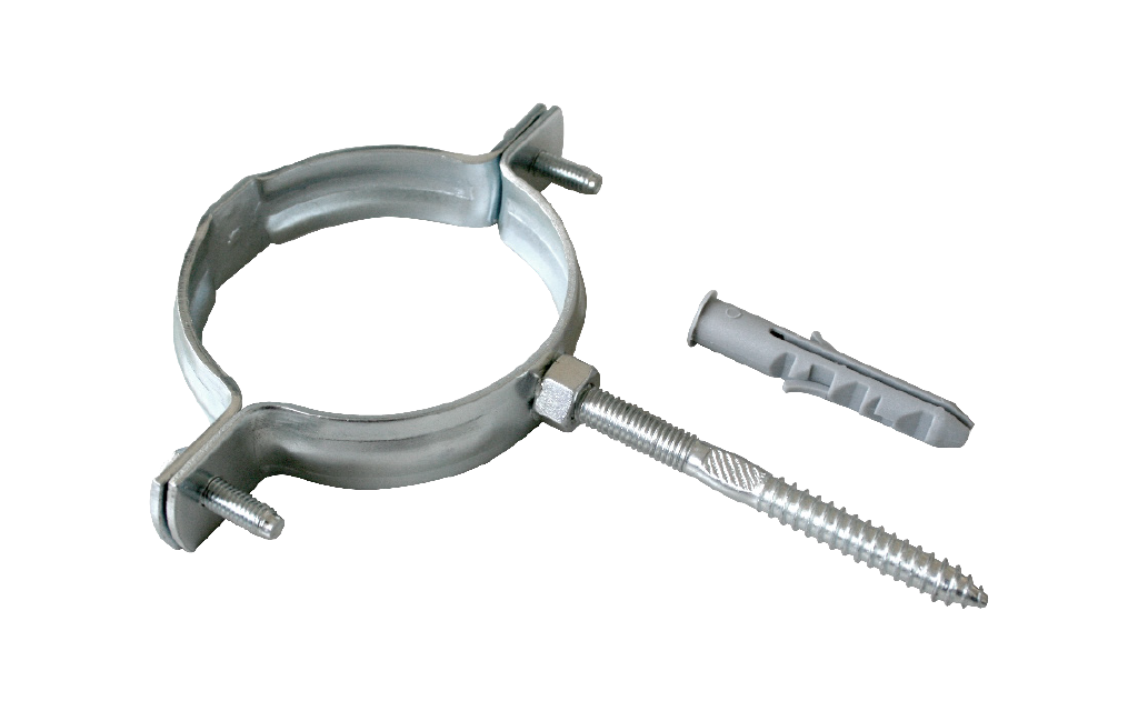 Collare zincato 2 1/2&#34; - Dado appuntato - completo di tassello - Art. 10011