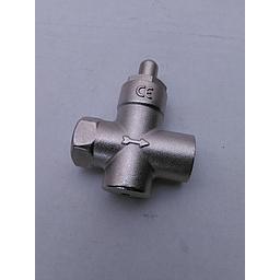 Rubinetto Prova Pressione a Pulsante - FF 1/4" con foro di spurgo per Gas - P.Max 6 Bar