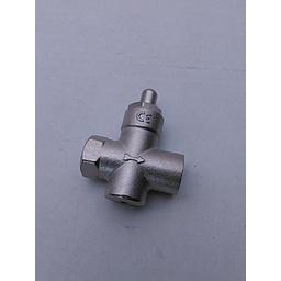 Rubinetto Prova Pressione a Pulsante - FF 3/8" con foro di spurgo per Gas - P.Max 6 Bar