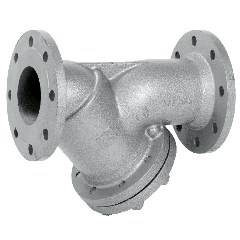 Filtro a &#34;Y&#34; - corpo e coperchio in ghisa sferoidale - tappo di spurgo - cestello inox aisi 304 - Guarnizione esente amianto - Flangiato PN16 DN125 - Fig. 266 - Mival