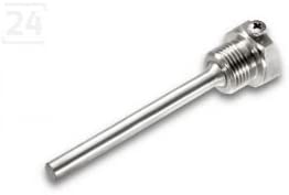 Pozzetto inox aisi 316 - 1/2" Gas Maschio - L=100 mm compreso filetto - Diametro Esterno 11 x Diametro Interno 9 mm + vite blocco laterale