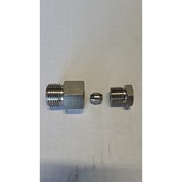 Raccordo Scorrevole Inox Aisi 316 - Attacco Gas Maschio 1/2" x diam. 6 - PT100 - Cod.RASCO6AI12-SEI.