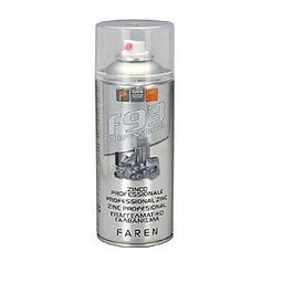 Flacone spray Zinco Professionale - F93 - 400 Ml - Faren - Zincante  a freddo , Anticorrosivo , Antiruggine , Protezione 15 Micron - max 600°C