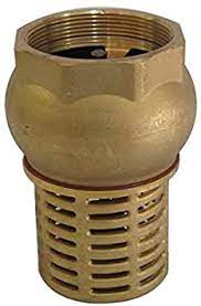 Valvola di Ritegno di Fondo, Filettata Femmina 6&#34;, corpo Bombato in Bronzo, tenuta in GOMMA, senza molla, otturatore guidato.