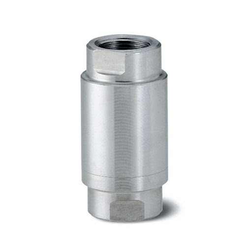 Valvola ritegno tubolare, corpo inox316, tenuta con Teflon sostituibile, Molla inox, attacchi FF 1" - Mod. MG100 