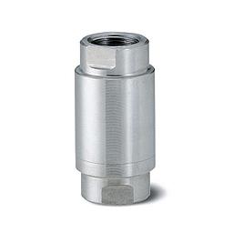 Valvola ritegno tubolare, corpo inox316, tenuta con Teflon sostituibile, Molla inox, attacchi FF 1" - Mod. MG100 