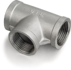 Tee inox Aisi 316 Filettato FFF - 1 1/2&#34;