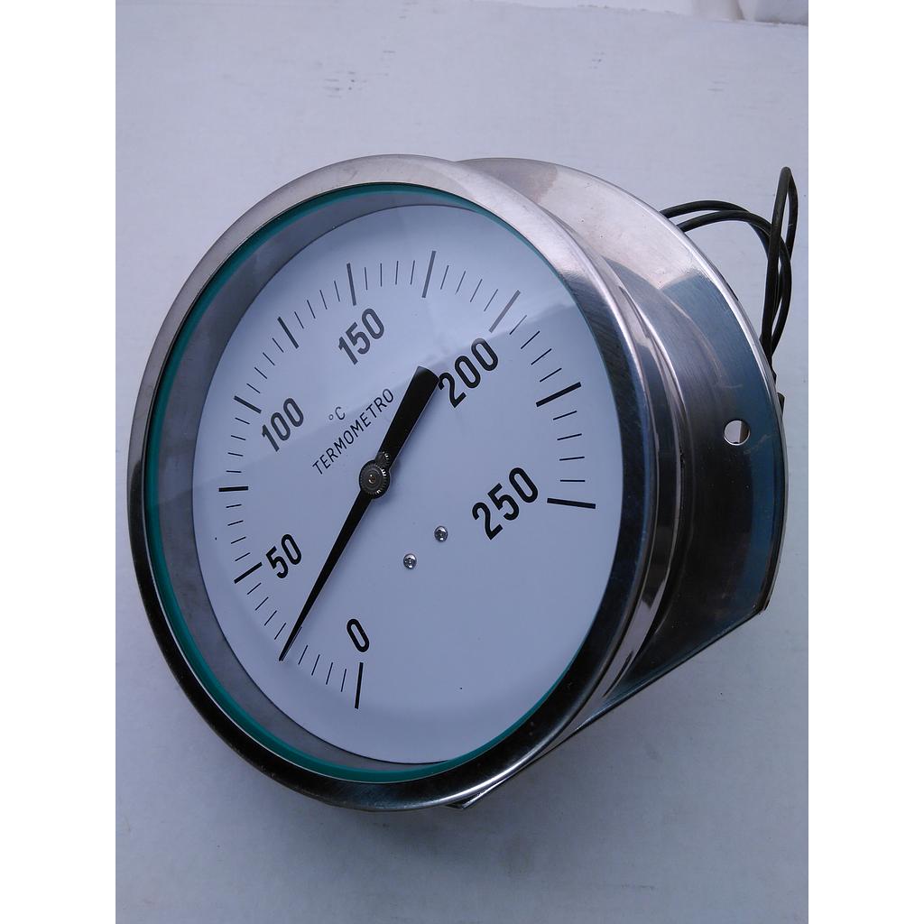 Termom. Inox D150  x aria - 1,5Mt Flangia a Parete, 160°/250°