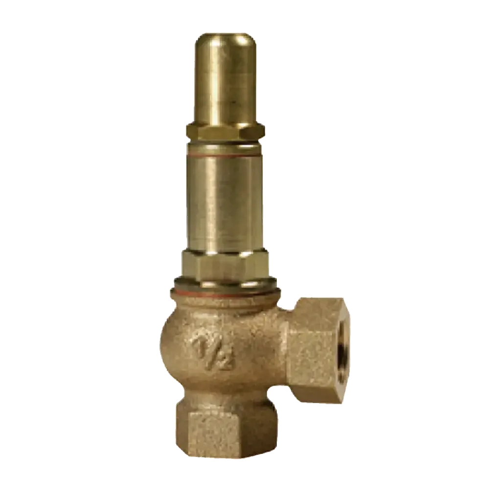Valvola di Sicurezza a Squadra - A Molla - Corpo in Ottone - Tenuta in PTFE/Grafite - Taratura Variabile (Direttiva n° 97/23/CE Tabella 6) - 1"