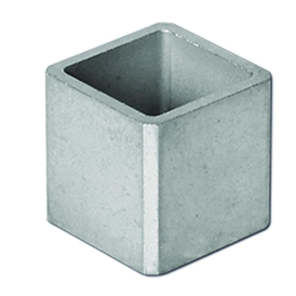 Riduzione Quadra/Poligonale Inox - Interno x Esterno x Altezza: 17 x 22 x 27 mm