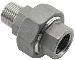 Bocchettone Inox AISI 304 - Tenuta Conica - Filettato Gas Cilindrico - MF - 1 1/4"