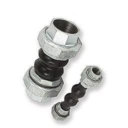 Giunto Elastico e Antivibrante filettato FF 2 1/2" - PN10 - Corpo in EPDM con rinforzi di tela in Nylon - Bocchettoni in ghisa zincata - Temperatura di impiego -10 +105°C