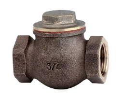 Valvola di Ritegno a Piattello - Senza Molla - Corpo in Bronzo - Tenuta PTFE/Grafite - 1 1/4"